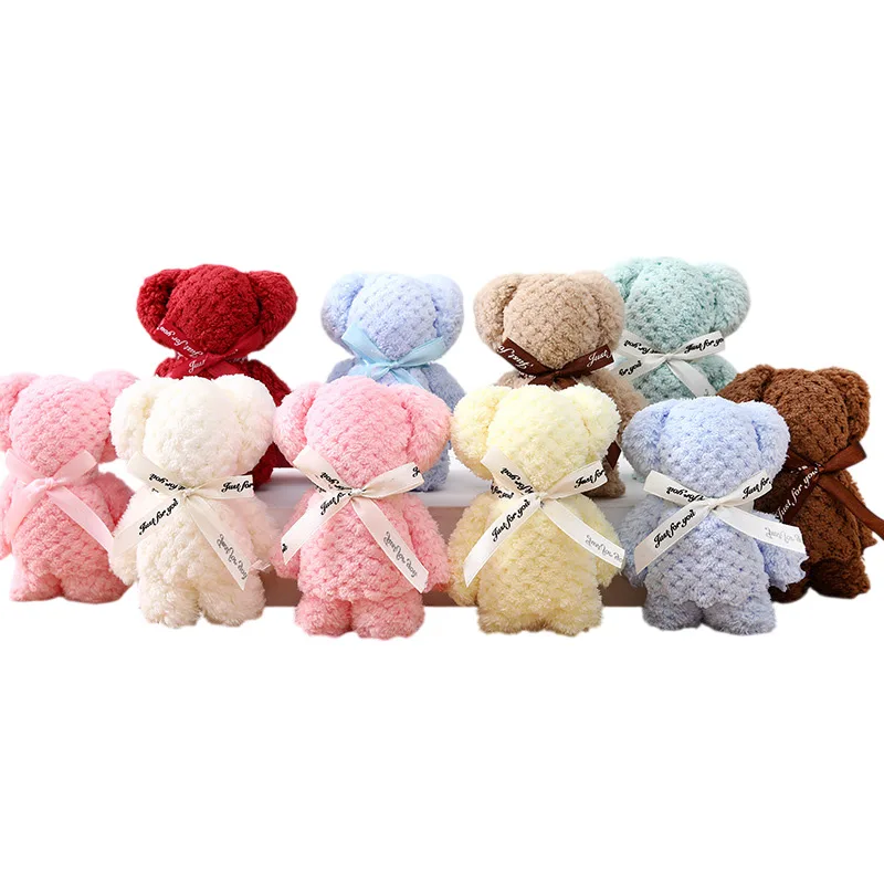 Custom Coral Fleece Bear Face Towel — view 2