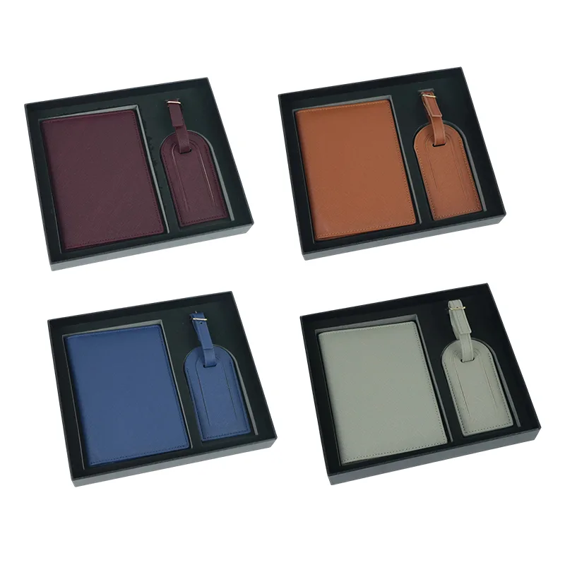Custom PU Passport Holder and Luggage Tag Set — product image