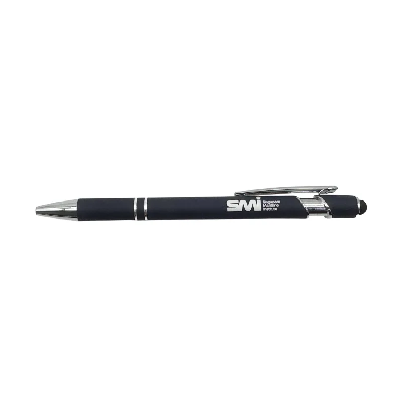 Custom Soft Rubberized Barrel Pen — view 2